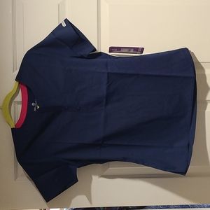 Med couture navy scrub top